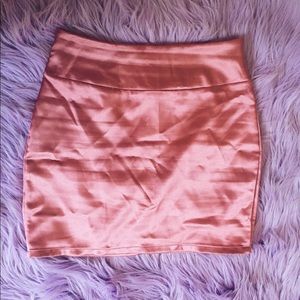 NAKED WARDROBE satin mini skirt